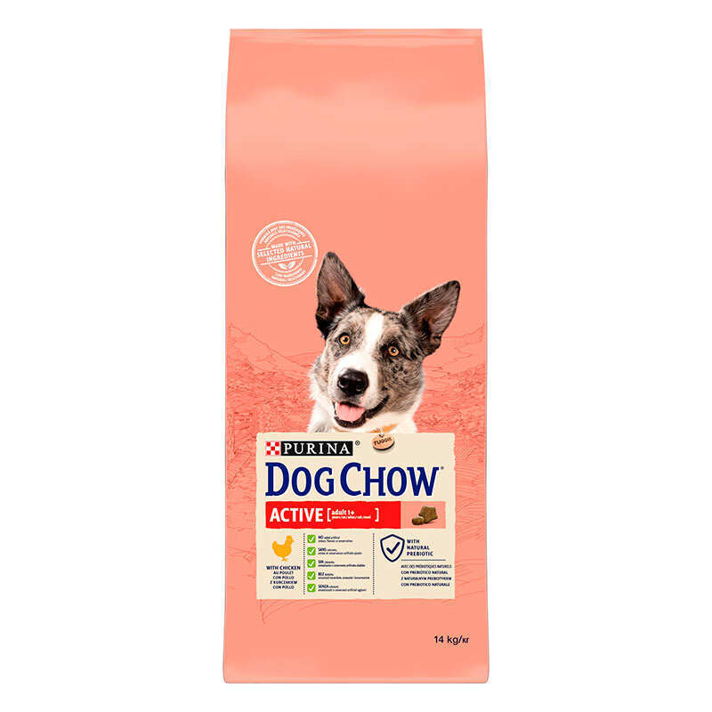 Dog Chow (Дог Чау) Adult Active - Сухой корм c курицей для активных взрослых собак (2,5 кг) в E-ZOO