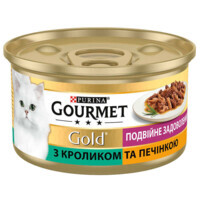 Gourmet (Гурмэ) Gold - Консервированный корм с кроликом и печенью для взрослых кошек (85 г) в E-ZOO