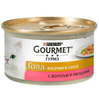 Gourmet (Гурмэ) Gold - Консервированный корм с форелью и овощами для взрослых кошек (85 г) в E-ZOO