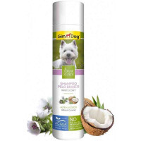 GimDog (ДжимДог) Natural Solution Shampoo White Coat - Шампунь с алтеем и кокосом для собак с белой шерстью (250 мл)