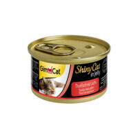 GimСаt (ДжимКет) ShinyCat - Консервований корм з тунцем та лососем для котів (70 г) в E-ZOO
