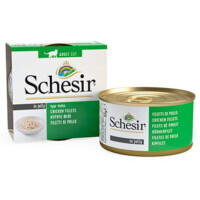 Schesir (Шезир) Chicken - Консервированный корм с филе курицы для взрослых котов (кусочки в желе) (85 г) в E-ZOO