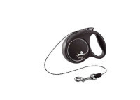 Flexi (Флекси) Black Design XS - Поводок-рулетка для собак карликовых и мелких пород, трос (3 м, до 8 кг) (XS) в E-ZOO