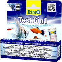 Tetra (Тетра) Test 6 in1 - Тест для определения качества воды для аквариумов (25 шт./уп.) в E-ZOO