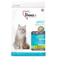 1st Choice Healthy Skin&Coat Salmon - Сухой корм с лососем для здоровой кожи и блестящей шерсти e взрослых кошек (2,72 кг) в E-ZOO