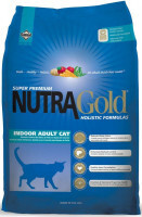 Nutra Gold (Нутра Голд) Indoor Adult Cat - Сухий корм з курчам для дорослих активних котів, сприяє виведенню грудок шерсті (18,14 кг) в E-ZOO