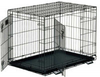 Rotwis (Ротвис) Клетка металлическая для собак двухдверная с пластиковым поддоном (92х63х74 см)