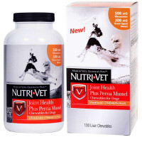 Nutri-Vet (Нутри-Вет) Hip & Joint Health DS Plus Perna Mussel - Витаминный комплекс для поддержания суставов с глюкозамином для собак (100 табл.)