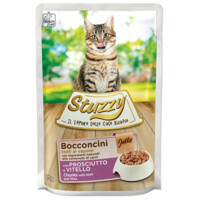 Stuzzy (Штузи) Cat Ham Veal - Консервированный корм с ветчиной и телятиной для кошек (кусочки в желе) (100 г) в E-ZOO