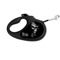 Collar (Коллар) WAUDOG Roulette Leash - Повідець-рулетка для собак з малюнком "Джокер Чорний" (L) в E-ZOO