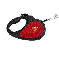 Collar (Коллар) WAUDOG Roulette Leash - Поводок-рулетка для собак с рисунком "Супермен Лого Красный" (XS) в E-ZOO