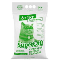 Super Cat (Супер Кет) - Древесный наполнитель с ароматом лаванды для кошачьих туалетов (7 кг (6+1 кг)) в E-ZOO