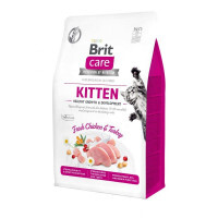 Brit Care (Бріт Кеа) Cat Grain-Free Kitten Healthy Growth And Development - Сухий беззерновий корм з індичкою і куркою для кошенят, для здорового росту та розвитку (400 г) в E-ZOO