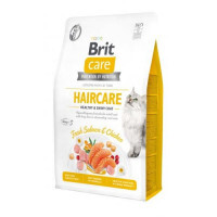 Brit Care (Брит Кеа) Cat Grain-Free Haircare - Сухой беззерновой корм с курицей и лососем для взрослых кошек со сложным уходом за шерстью (2 кг)
