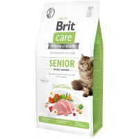 Brit Care (Брит Кеа) Grain-Free Senior Weight Control - Сухой беззерновой корм с курицей для контроля веса пожилых котов (400 г)
