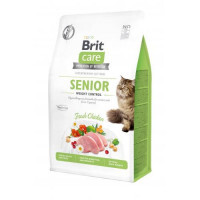 Brit Care (Бріт Кеа) Grain-Free Senior Weight Control - Сухий беззерновий корм з куркою для контролю ваги літніх котів (400 г) в E-ZOO
