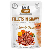 Brit Care (Брит Кеа) Cat Fillets in Gravy Hearty Duck - Влажный корм "Филе в соусе" с уткой для котов (85 г) в E-ZOO