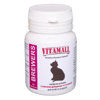 VitamAll (Витамол) Brewers - Кормовая добавка с пивными дрожжами и чесноком для кошек (100 шт./уп.)