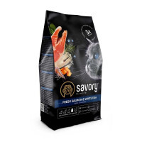 Savory (Сейворі) Fresh Salmon & White Fish - Сухий корм зі свіжим лососем і білою рибою для довгошерстих котів (2 кг) в E-ZOO