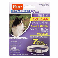 Hartz (Хартц) Ultra Guard PLUS Flea&Tick Collar Cats and Kittens - Светоотражающий ошейник от блох и клещей для кошек и котят с 12 недель (15х0,3х9,7 см)