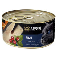Savory (Сейвори) Cat Gourmand Fish - Влажный корм с рыбой для длинношерстных котов гурманов (200 г)