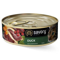 Savory (Сейвори) Cat Gourmand Duck - Влажный корм из мяса утки для взрослых котов гурманов (100 г) в E-ZOO