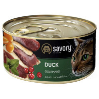 Savory (Сейвори) Cat Gourmand Duck - Влажный корм из мяса утки для взрослых котов гурманов (200 г)