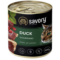 Savory (Сейворі) Cat Gourmand Duck - Вологий корм з м'яса качки для дорослих котів гурманів (100 г) в E-ZOO