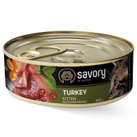 Savory (Сейворі) Turkey Kitten - Вологий корм c індичкою для кошенят всіх порід (100 г) в E-ZOO