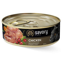 Savory (Сейвори) Cat Gourmand Sterilized Сhicken - Влажный корм c курицей для стерилизованных котов всех пород (100 г) в E-ZOO