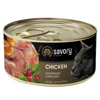 Savory (Сейвори) Cat Gourmand Sterilized Сhicken - Влажный корм c курицей для стерилизованных котов всех пород (200 г)