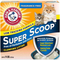 Arm and Hammer (Арм и Хаммер) Super Scoop Clumping Litter - Наполнитель для кошачьего туалета, суперкомкующийся, без аромата (6,35 кг)