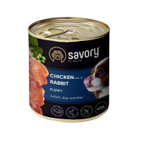 Savory (Сейвори) Chicken Rabbit Puppy - Влажный корм с кроликом и курицей для щенков (100 г) в E-ZOO