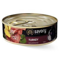 Savory (Сейвори) Dog Gourmand Turkey - Влажный корм с мясом индейки для взрослых собак гурманов всех пород (100 г) в E-ZOO