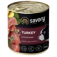 Savory (Сейвори) Dog Gourmand Turkey - Влажный корм с мясом индейки для взрослых собак гурманов всех пород (100 г) в E-ZOO