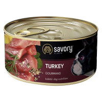 Savory (Сейворі) Dog Gourmand Turkey - Вологий корм з м'ясом індички для дорослих собак гурманів всіх порід (400 г) в E-ZOO