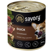 Savory (Сейвори) Dog Gourmand Duck - Влажный корм с уткой для взрослых собак гурманов всех пород (800 г)