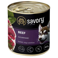 Savory (Сейвори) Dog Gourmand Вeef - Влажный корм с мясом говядины для взрослых собак гурманов (200 г)
