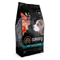 Savory (Сейворi) Fresh Turkey & Сhicken Puppy All Breeds - Сухий корм зі свіжою індичкою та куркою для цуценят всіх порід (1 кг) в E-ZOO