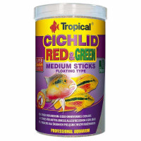 Tropical (Тропикал) Cichlid Red & Green Medium Sticks - Сухой корм в палочках для всеядных цихлид среднего размера (10 л)