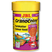 JBL (ДжиБиЭль) NovoGranoColor mini - Основной корм для яркой окраски небольших аквариумных рыб (гранулы) (100 мл)