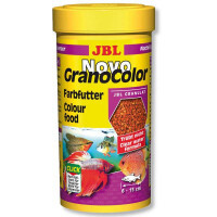JBL (ДжиБиЭль) NovoGranoColor - Основной корм для яркой окраски средних и крупных аквариумных рыб (гранулы) (250 мл)