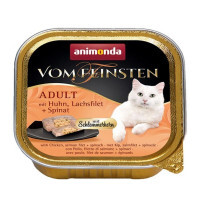 Animonda (Анимонда) Vom Feinsten Adult mit Huhn Lachsfilet + Spinat - Консервированный корм для кошек с курицей, лососем и шпинатом (100 г)