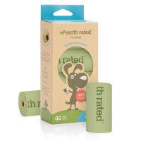 Earth Rated (Эс Рейтид) Certified Compostable Bags - Биоразлагаемые гигиенические одноразовые пакеты без запаха (60 шт. (4х15 шт.))