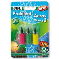 JBL (ДжиБиЭль) ProSilent Aeras Micro S3 - Набор из трёх цветных распылителей для мелких пузырьков в аквариуме (3х14 мм)