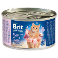 Brit Premium (Брит Премиум) by Nature Turkey with Liver - Влажный корм с индейкой и печенкой для взрослых котов (паштет) (200 г)
