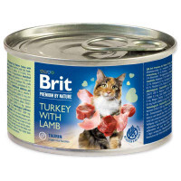 Brit Premium (Брит Премиум) by Nature Turkey with Lamb - Влажный корм с индейкой и ягненком для взрослых котов (паштет) (200 г)