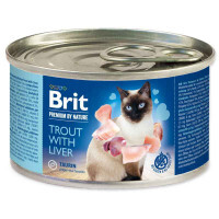 Brit Premium (Брит Премиум) by Nature Trout with Liver - Влажный корм с форелью и печенкой для взрослых котов (паштет) (200 г) в E-ZOO