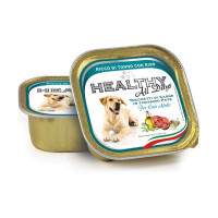 Healthy (Хэлси) All days - Консервированный корм с тунцом и рисом для собак (паштет с кусочками) (150 г)