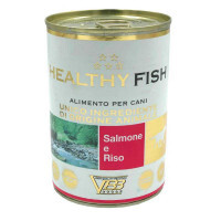 Healthy (Хэлси) Fish - Консервированный корм с лососем и рисом для собак (паштет) (400 г)